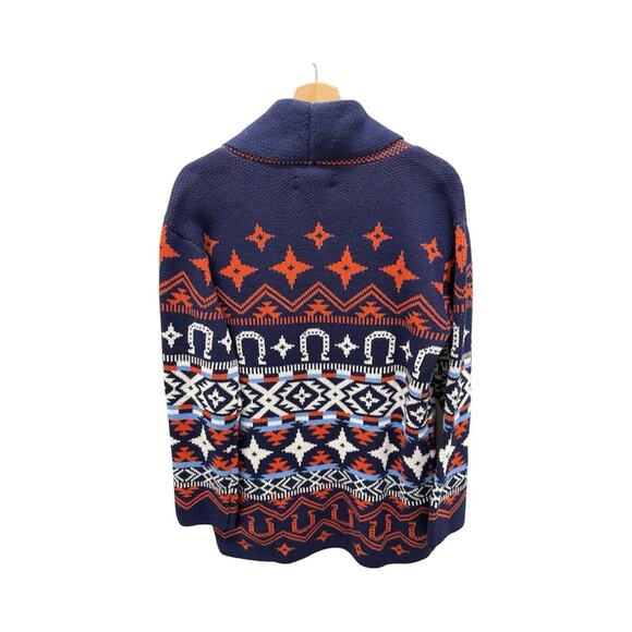 🆕Lucky Brand Draped Open Long Cardigan Aztec Print SZ S NWT! - Picture 6 of 6